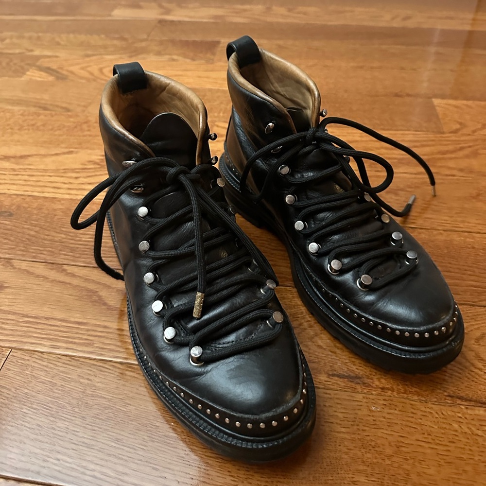 Rag & Bone Black Leather Women’s Hiking Boots